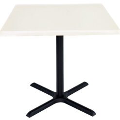 800mm Square White Isotop Table Top with Black Large Maxwell Base