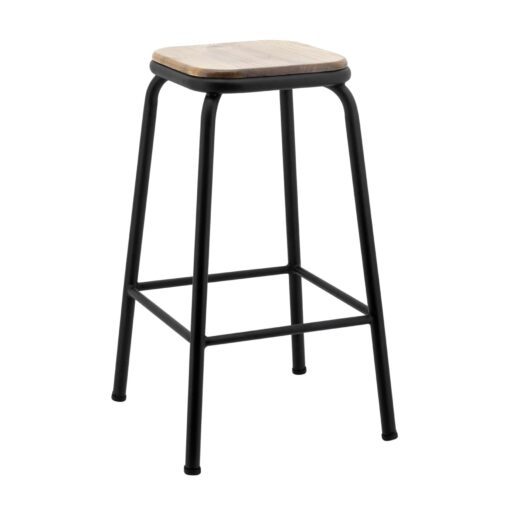 Medium Helen Stool in Matte Black