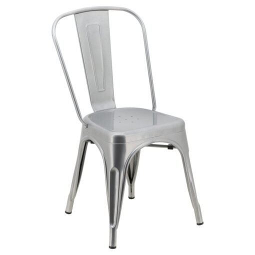 Replica Tolix Chair in Gloss Silver (Minimum 24)