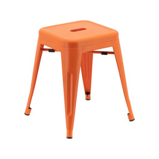 Small Replica Tolix Stool in Matte Orange