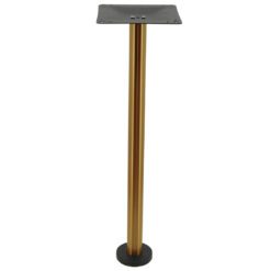 bolt in stainless steel bar table with round gold pole