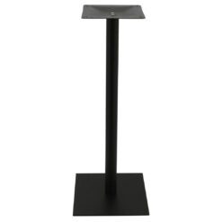 chicago bar table in matte black with round pole