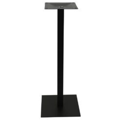 chicago bar table base in matte black with square pole