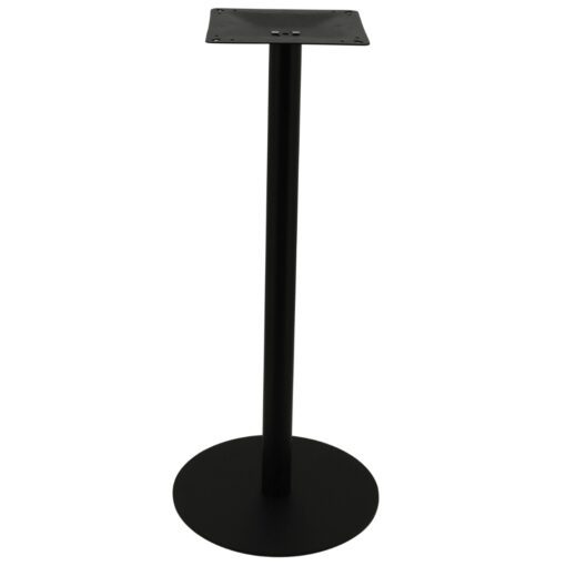 circular steel bar table base in matte black