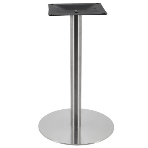 circular stainless steel dining table base with round pole