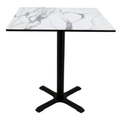 juliet marble compact table top with black maxwell base 700mm