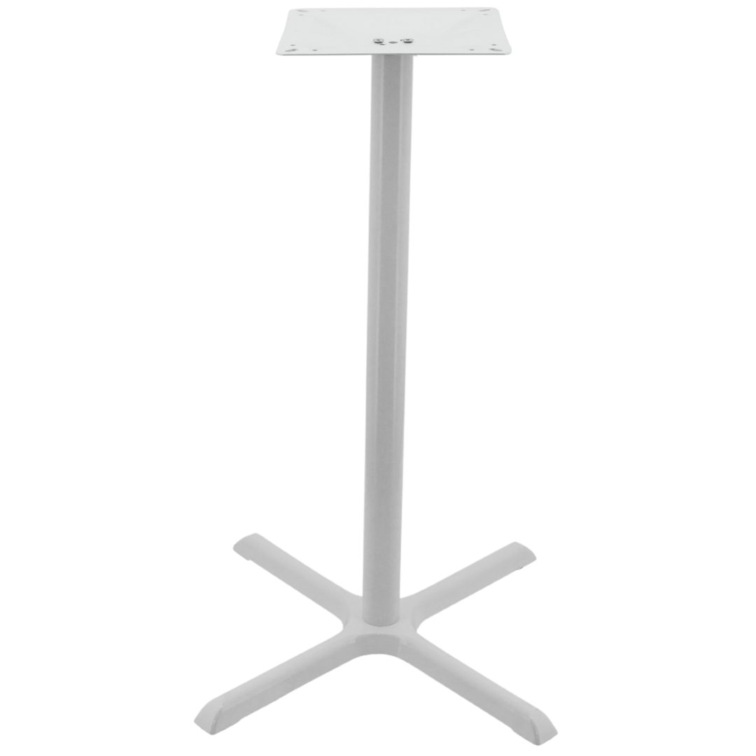 Maxwell Large Bar Table Base in Gloss White with Round Pole
