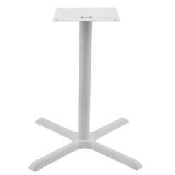 maxwell large dining table base in gloss white with round pole