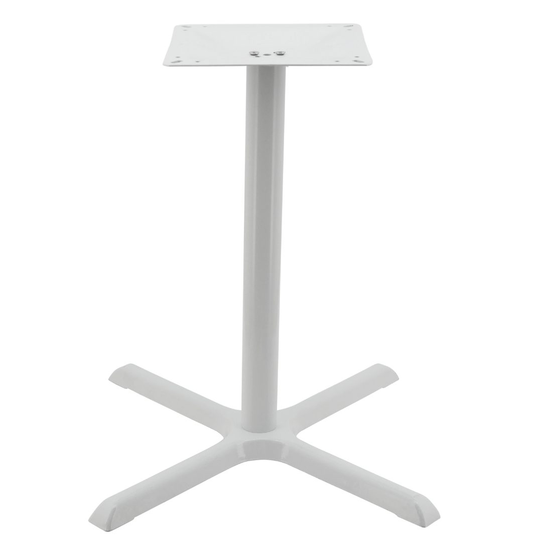 Maxwell Large Dining Table Base  in Gloss White with Round Pole