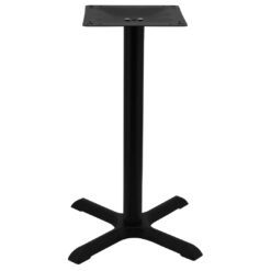 maxwell dining table in matte black with round pole
