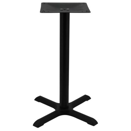 maxwell dining table in matte black with round pole