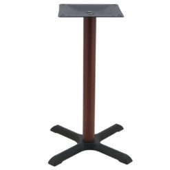 maxwell dining table base in matte black with round walnut finish pole