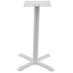 maxwell dining table base in gloss white with round gloss white pole