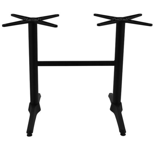 roma twin aluminium table base in matte black