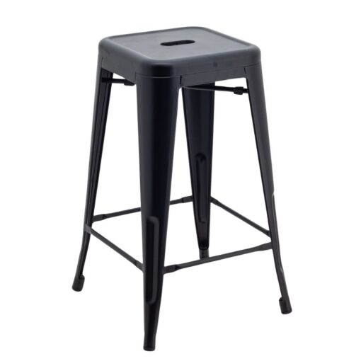 Medium Replica Tolix Stool in Matte Black