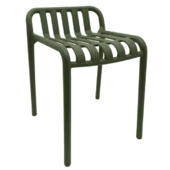 small tuscan stool in olive green