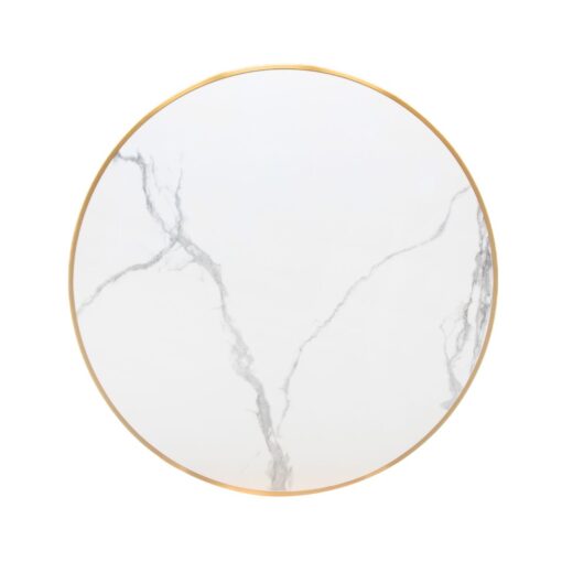 verona marble gold trim round 700mm porcelain table top (pre order)