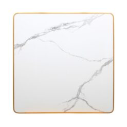 Verona Marble Gold Trim Square 600mm Porcelain Table Top